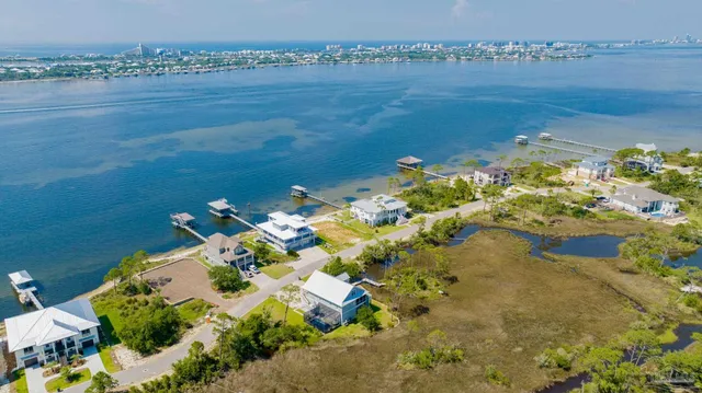 a view of a lake with a mountain in the background