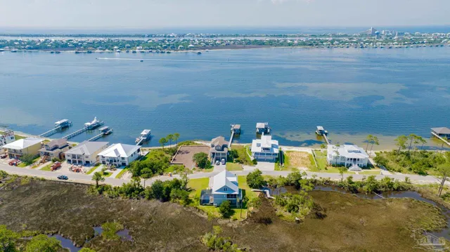 an aerial view of multiple house