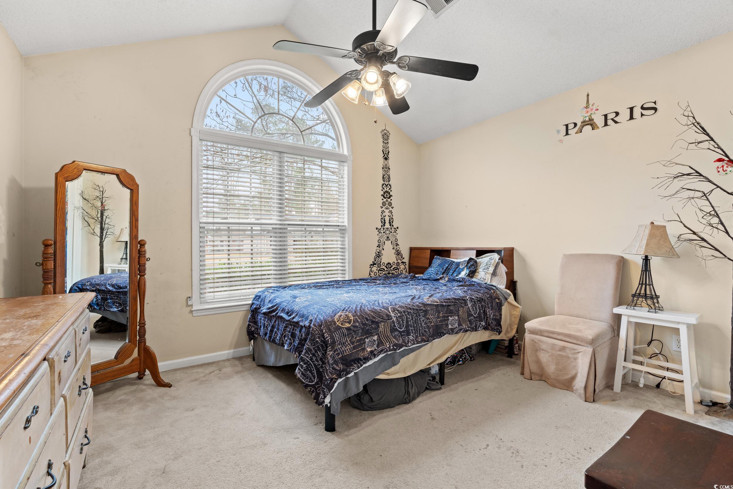 3471 Spivey Street Loris, SC 29569 - Photo 14 of 31 Carpeted bedroom featuring vaulted ceiling and cei