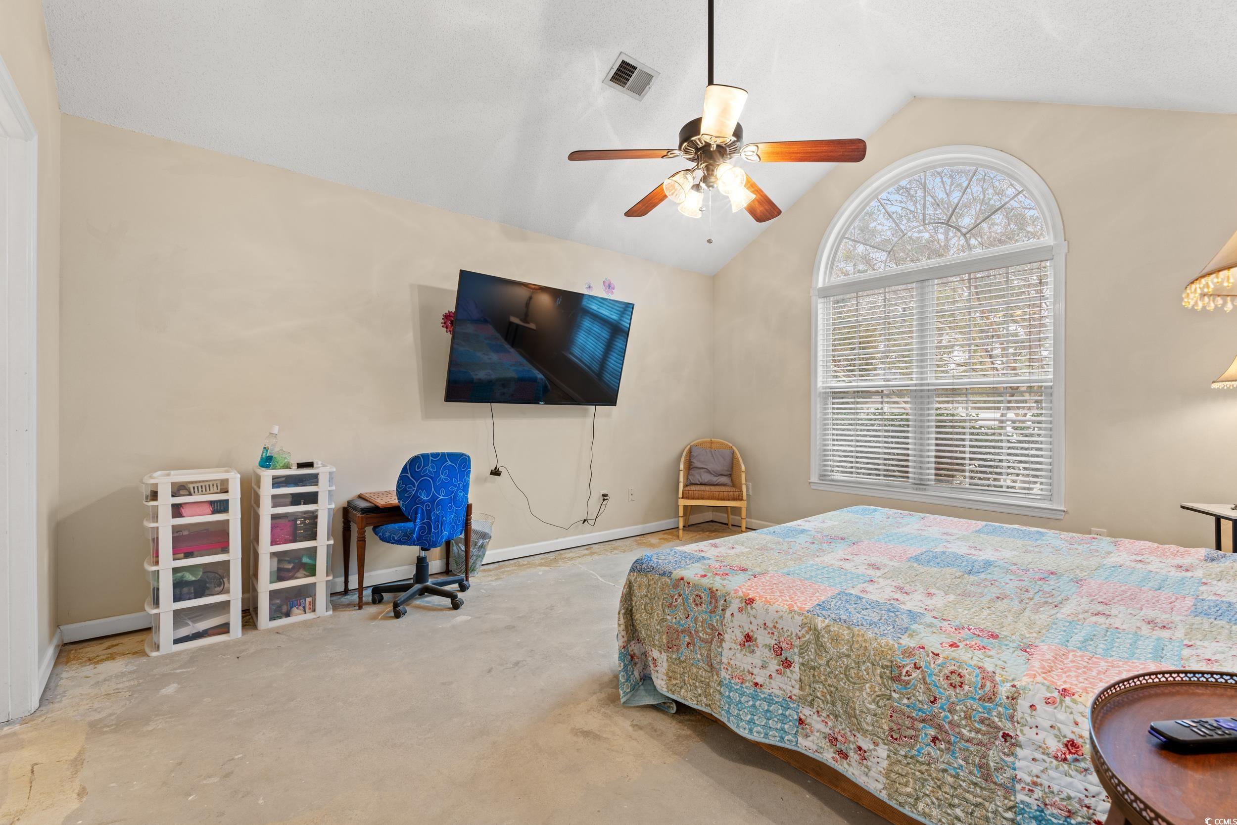 3471 Spivey Street Loris, SC 29569 - Photo 19 of 31 Carpeted bedroom with ceiling fan and lofted ceili