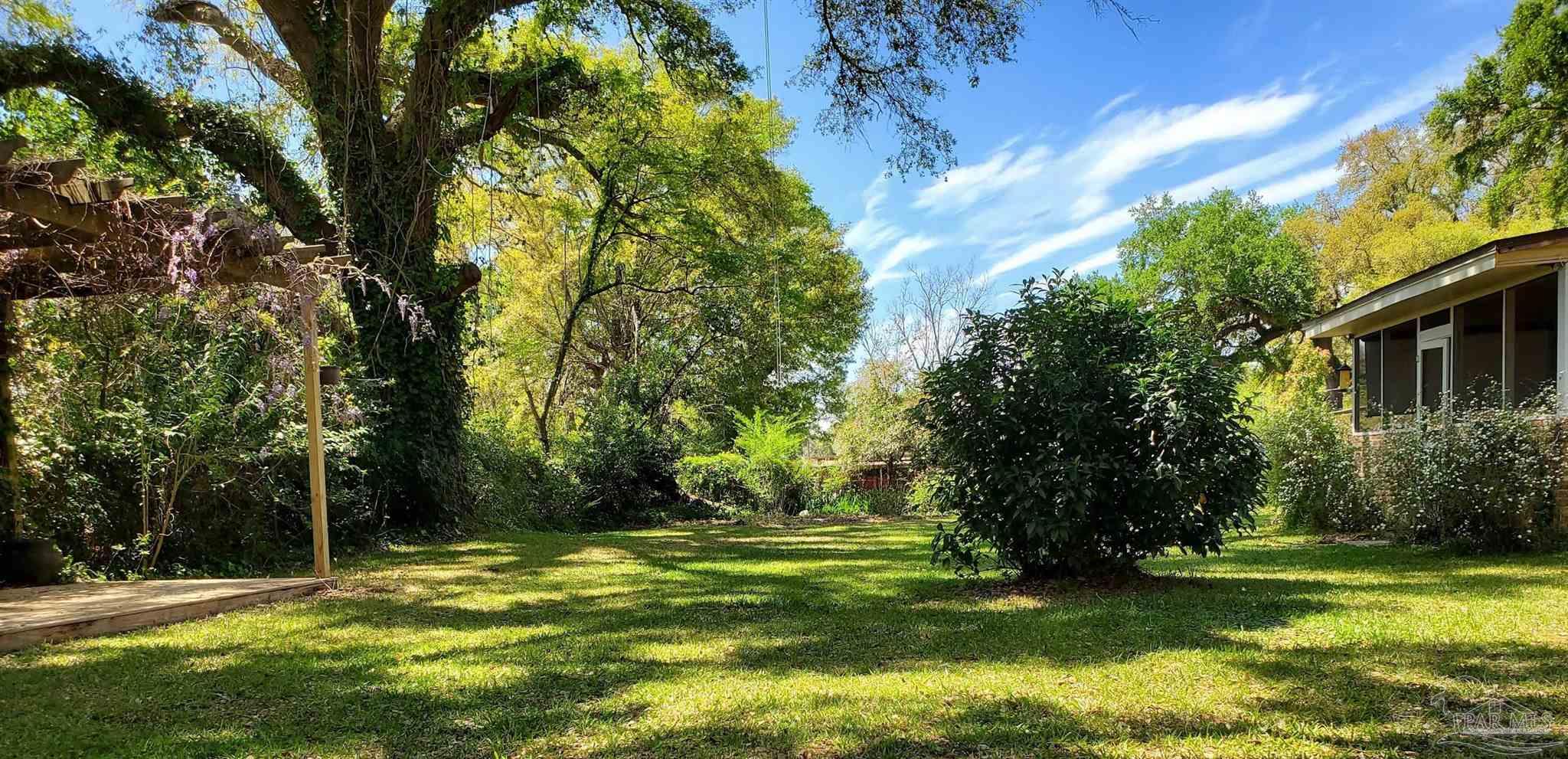 233 Cherokee Trail Pensacola, FL 32506 - Photo 17 of 36 a view of a yard with a tree