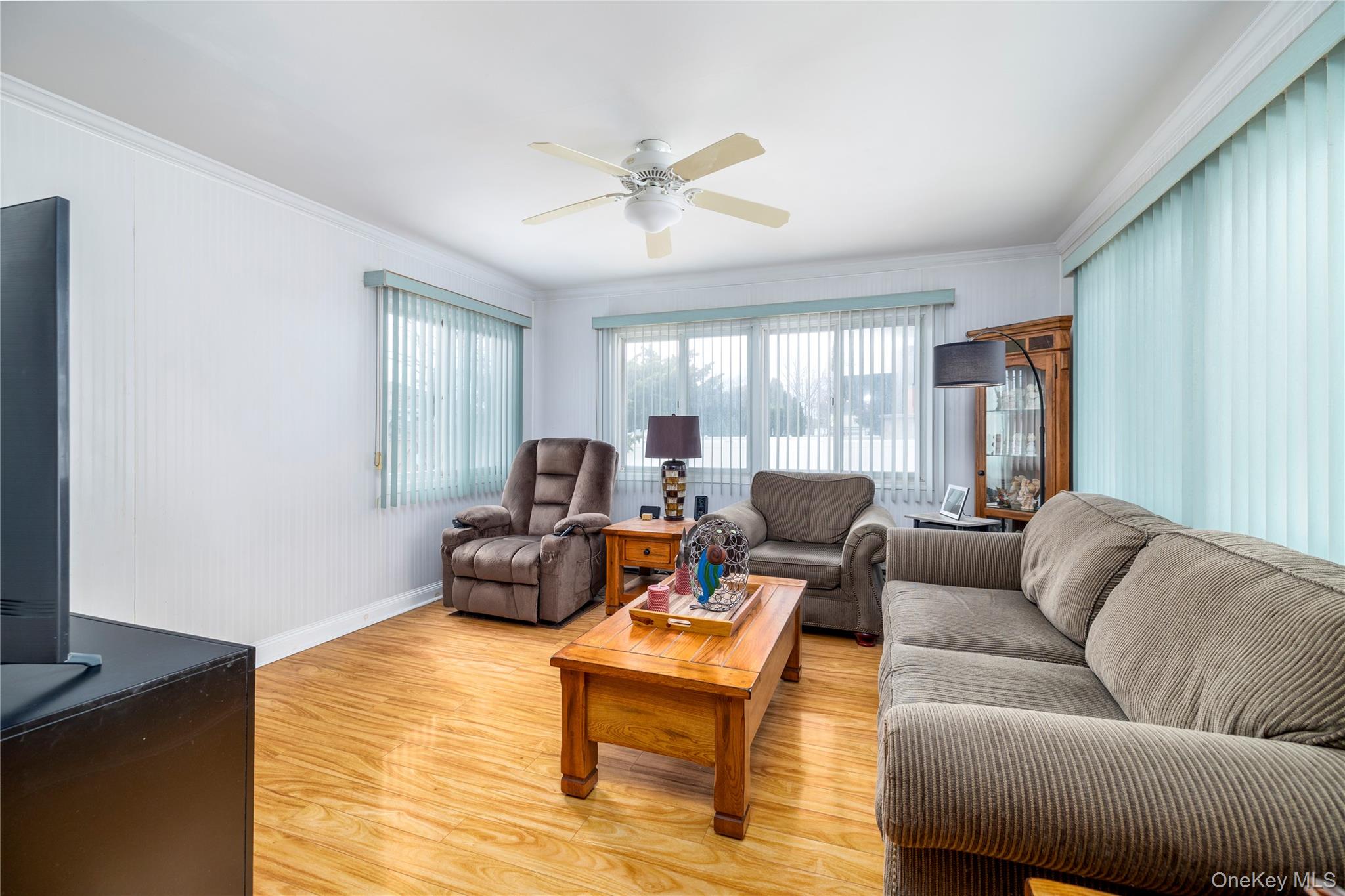 135 Chestnut Street Lynbrook, NY 11563 - Photo 6 of 18 a living room with furniture and a large window