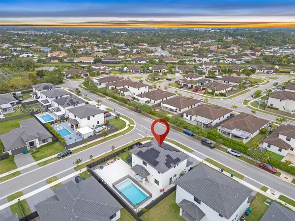 a view of a city with a lake