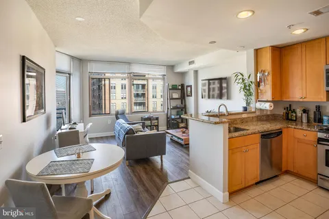 a kitchen with granite countertop lots of counter top space