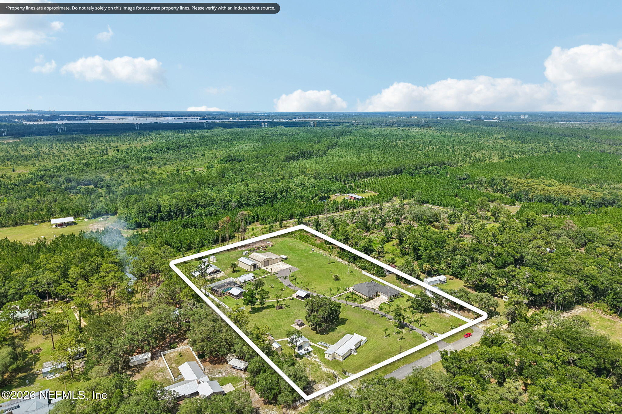 122 Macon Road Palatka, FL 32177 - Photo 155 of 177 Arial with Property line