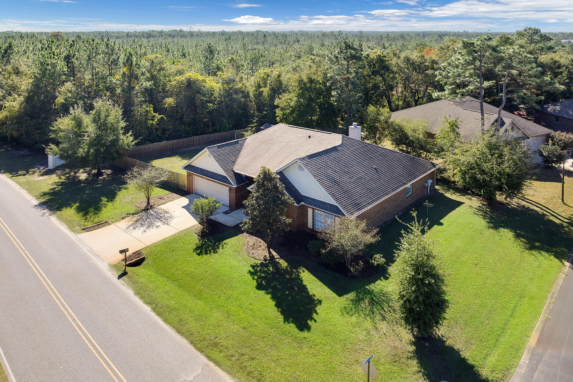 137 Old Ferry Road Santa Rosa Beach, FL 32459 - Photo 36 of 38 an aerial view of a house with a garden