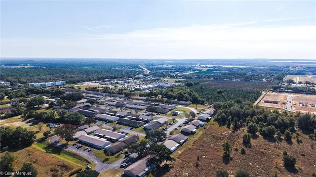 an aerial view of a city