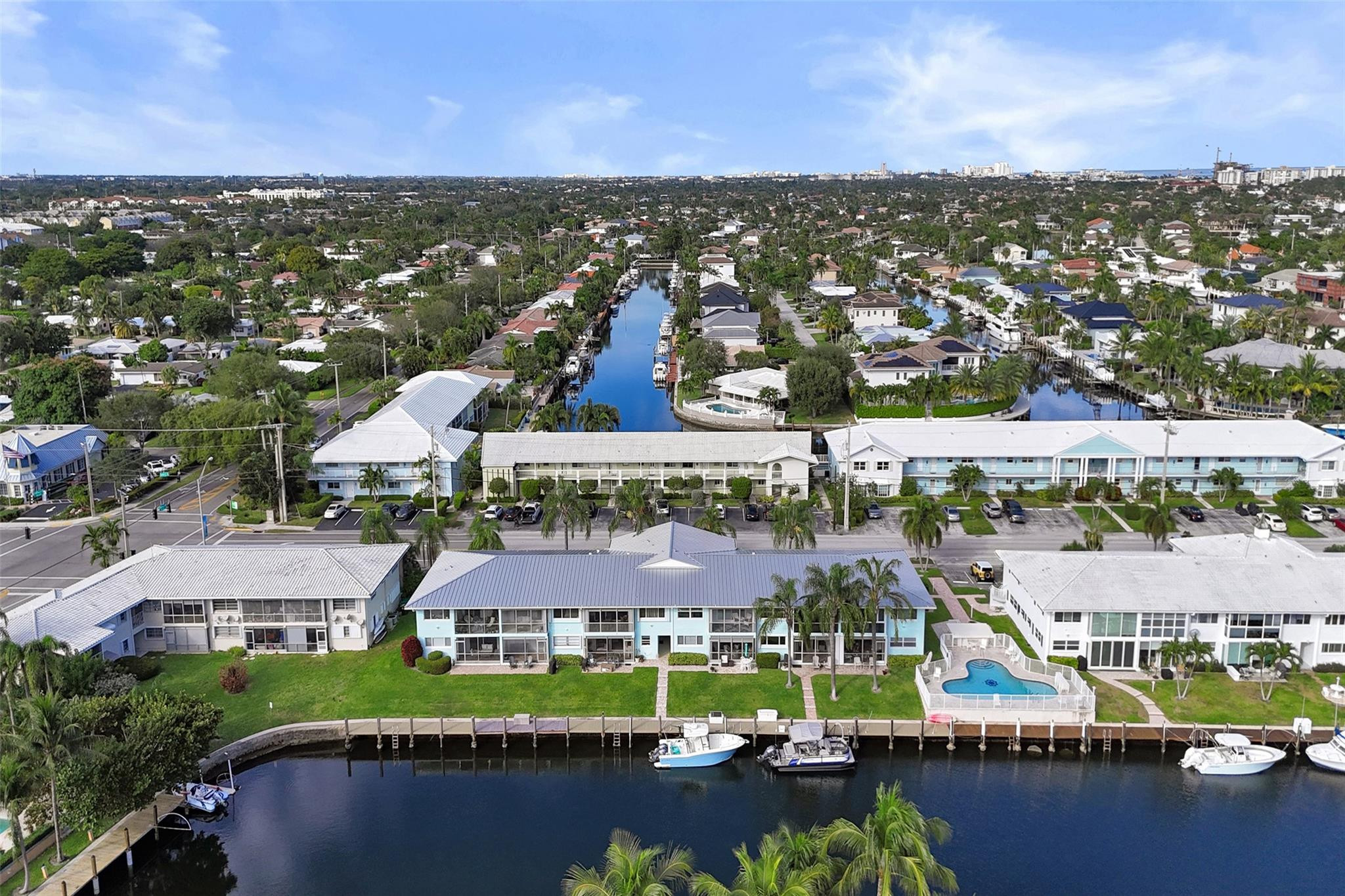 2330 Northeast 36th Street, Unit 9 Lighthouse Point, FL 33064 - Photo 40 of 48 a view of city and ocean