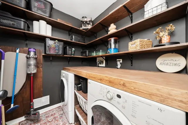 a view of storage and utility room