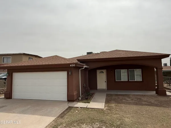 a front view of a house