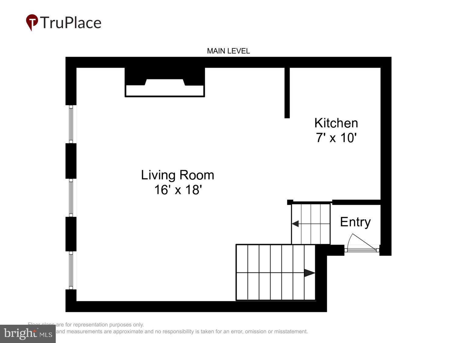 1953 Calvert Street Northwest, Unit D Washington, DC 20009 - Photo 35 of 36 Main Level Floor Plan