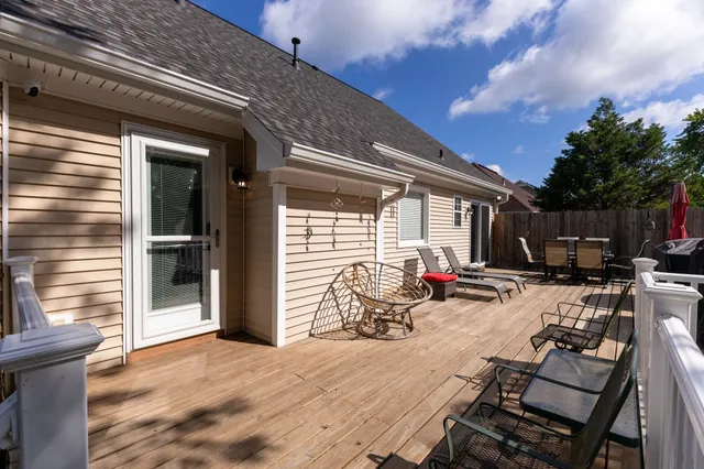 a view of a patio on the roof deck