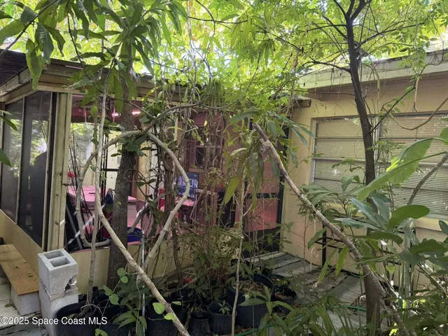 a view of a fountain in the balcony