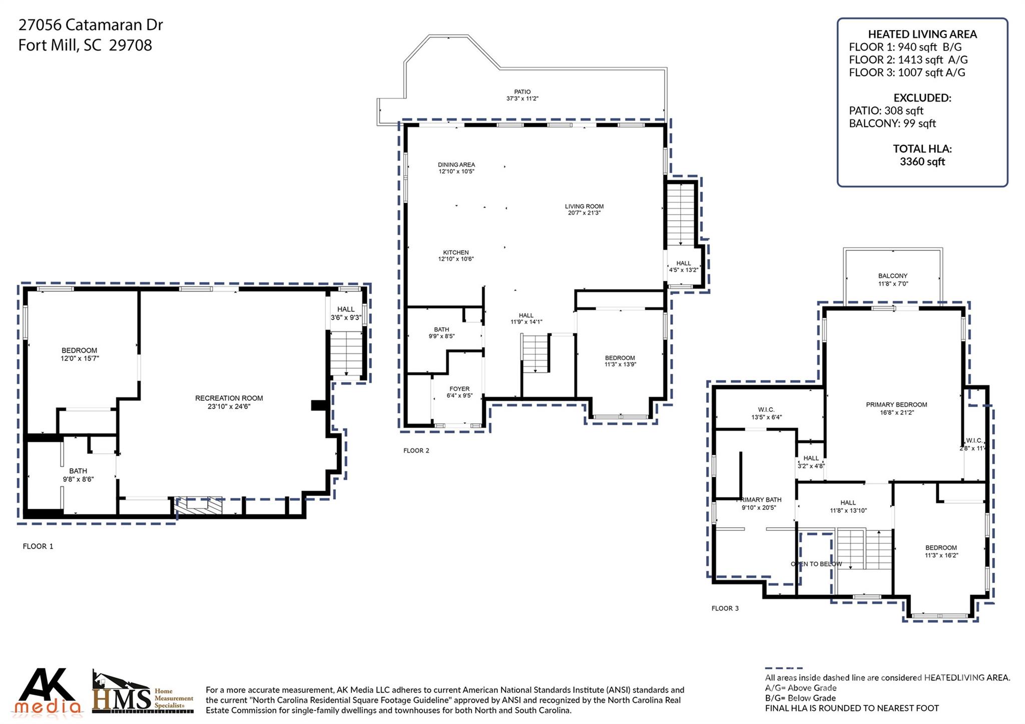 27056 Catamaran Drive Tega Cay, SC 29708 - Photo 43 of 48 a picture of floor plan