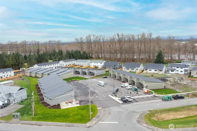 a outdoor view with a sitting space