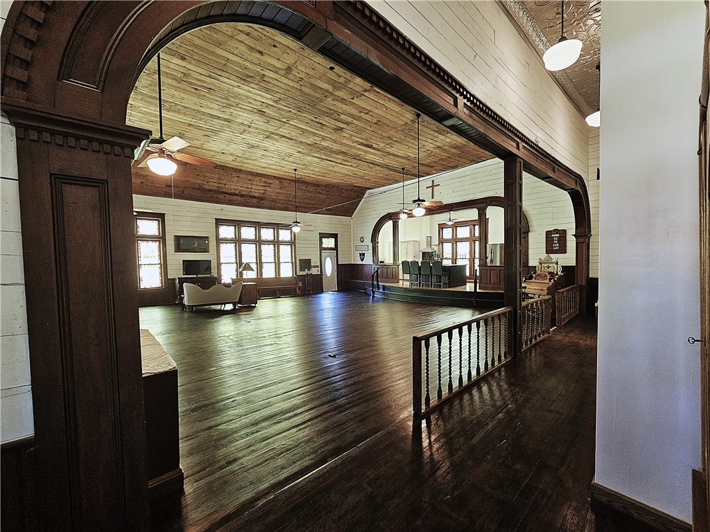 1100 South Tyler Street Thornton, TX 76687 - Photo 2 of 26 a view of dining room with hardwood floor
