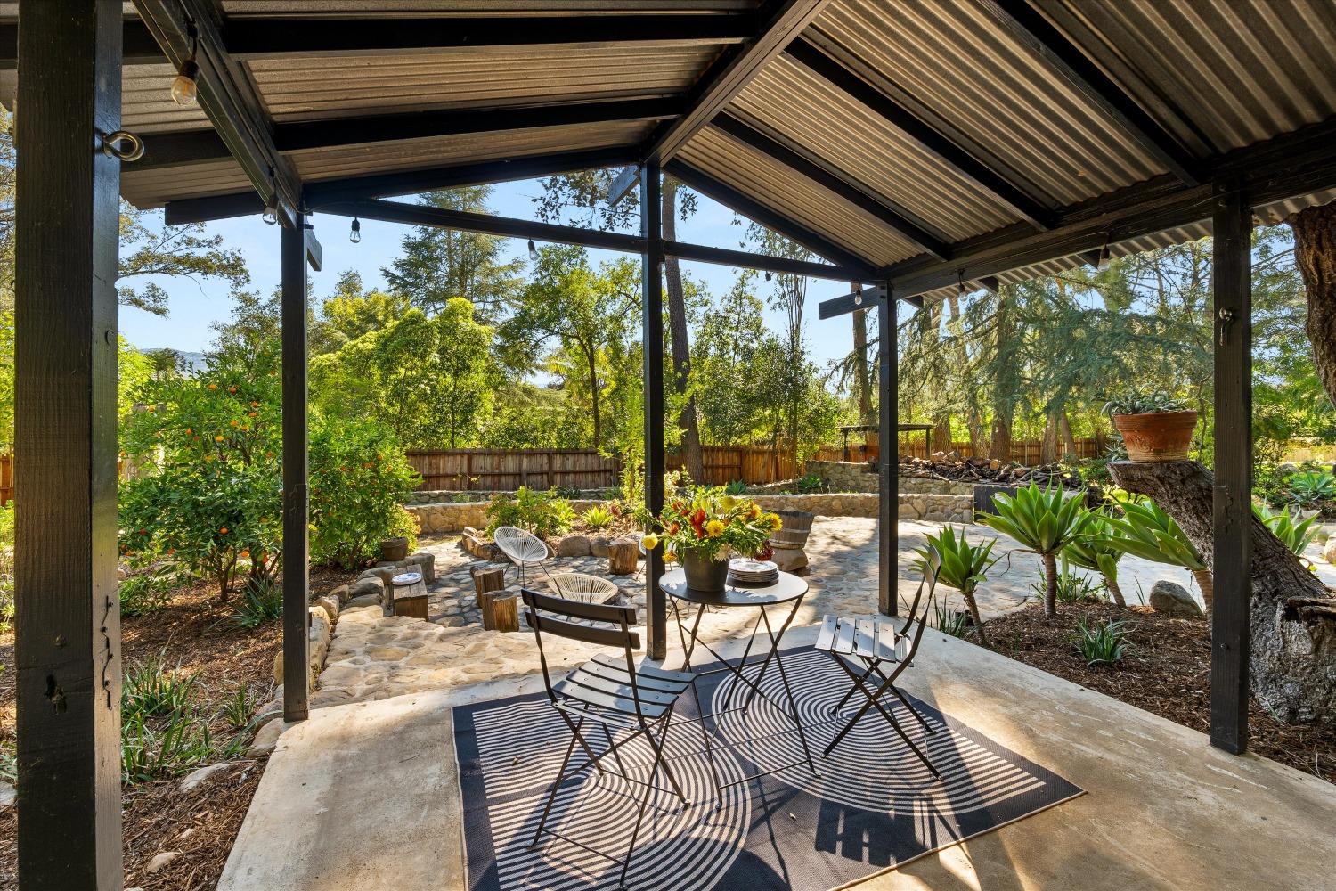 3541 Thacher Road Ojai, CA 93023 - Photo 27 of 50 a view of porch with chairs and furniture