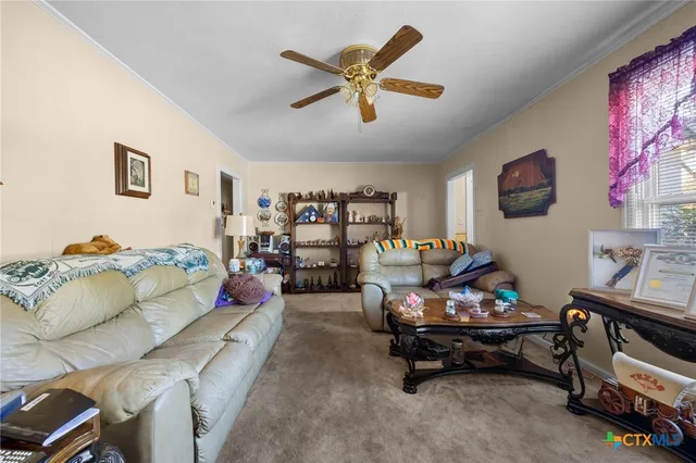 a bedroom with two beds and a window