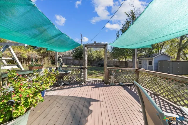 a backyard of a house