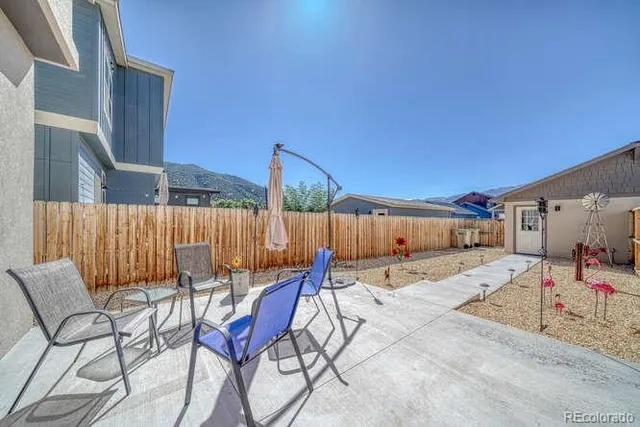 a outdoor space with patio furniture