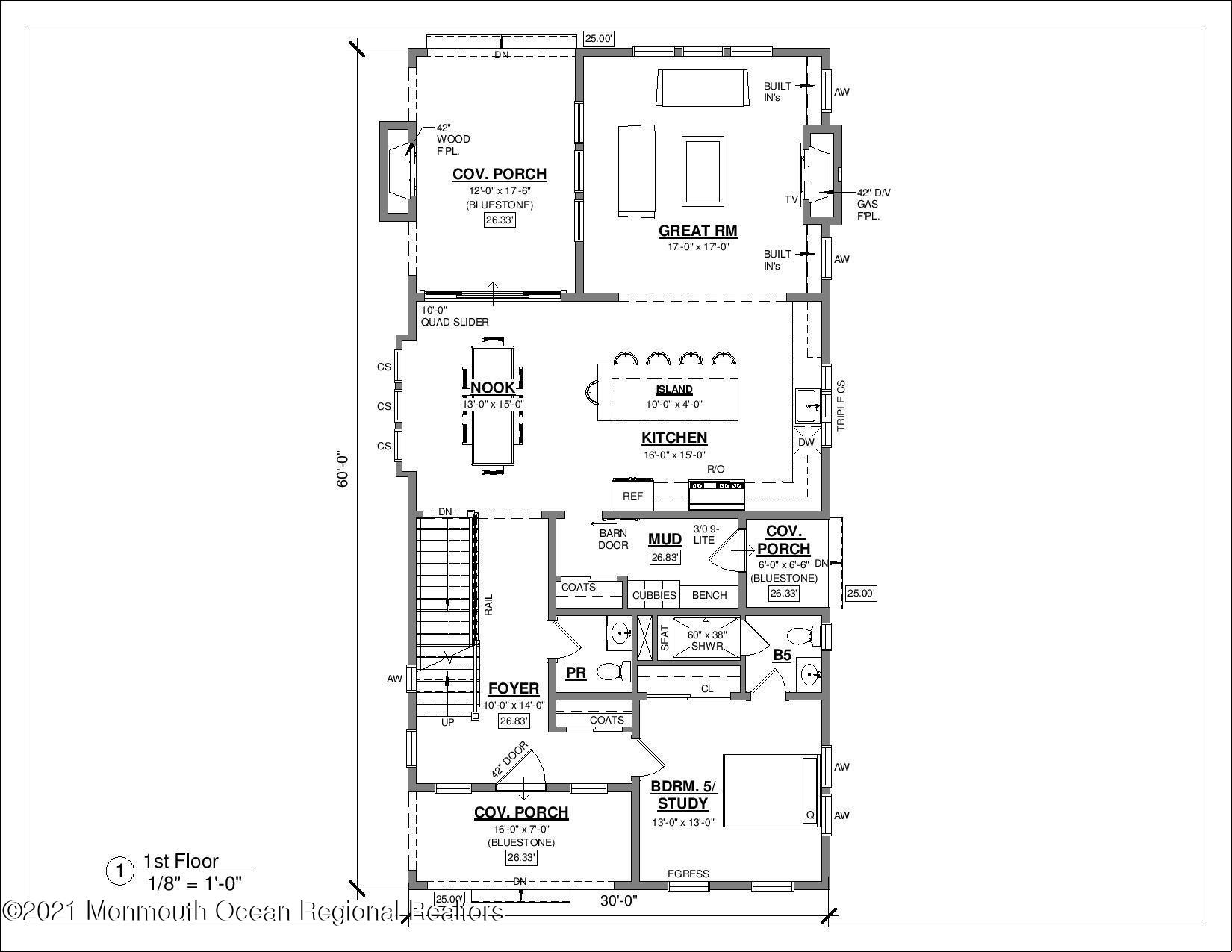 317 Ludlow Avenue Spring Lake, NJ 07762 - Photo 26 of 28 First Floor Plan