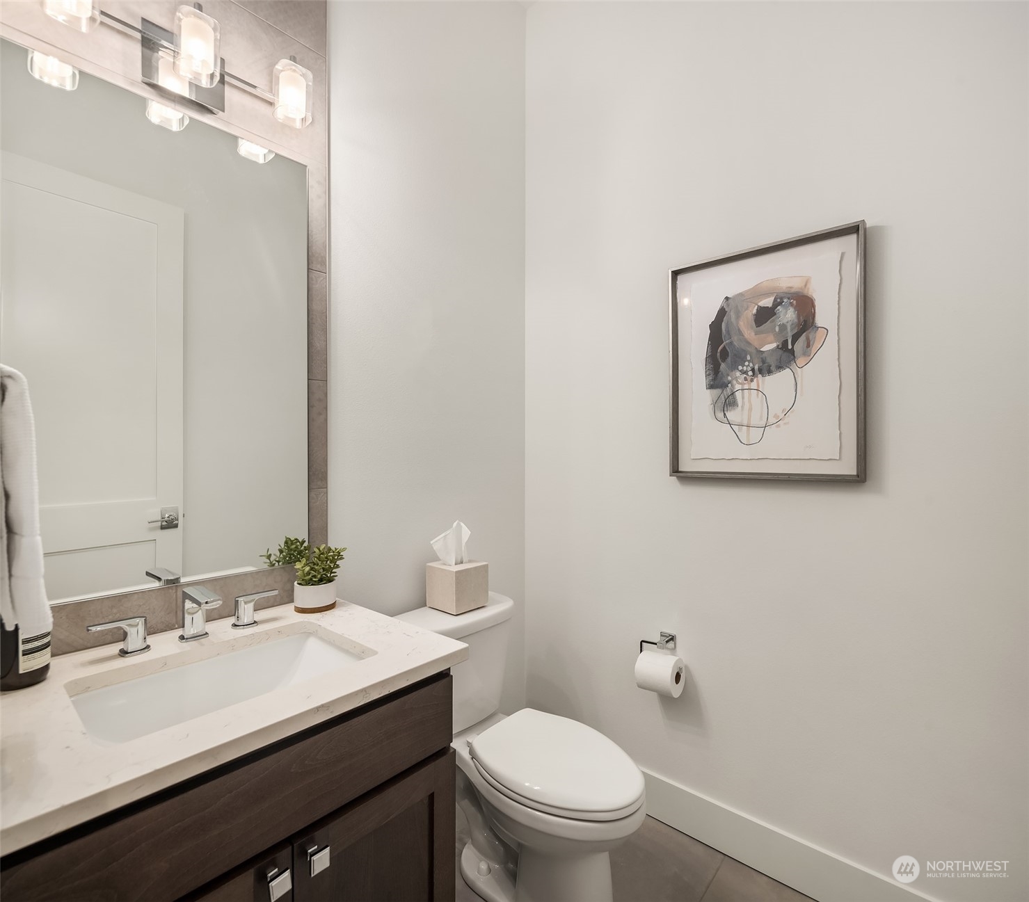 36234 Southeast Fish Hatchery Road Fall City, WA 98024 - Photo 24 of 40 a bathroom with a toilet a sink and mirror