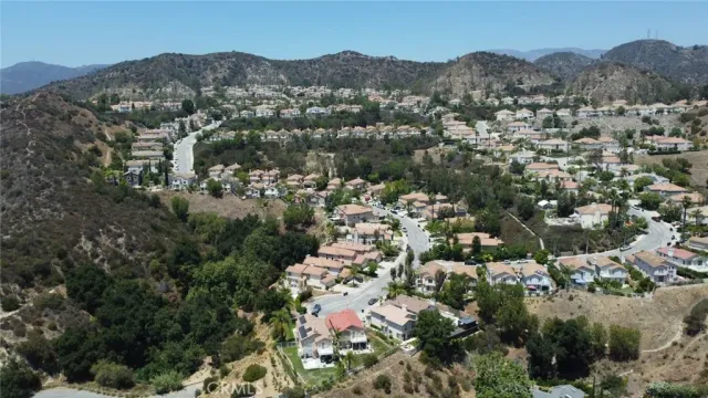 an aerial view of multiple house