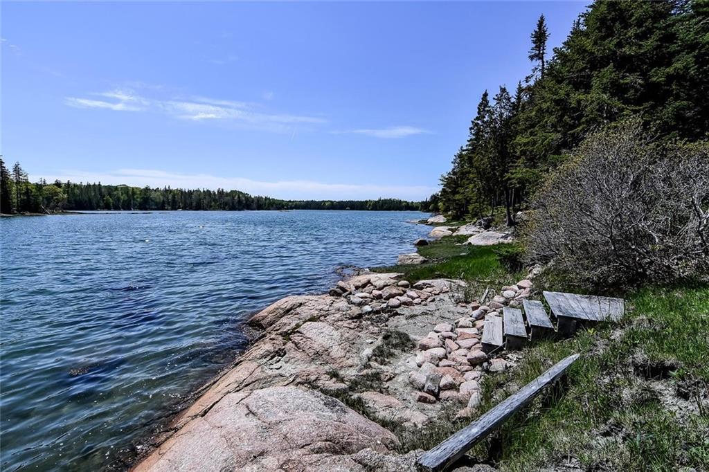 98 Fish Creek Road Deer Isle, ME 04627 - Photo 19 of 35 Ledge outcroppings and stairs on the...