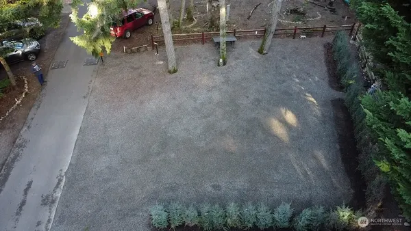 a view of a room with a tree