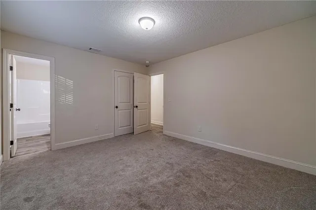 an empty room with an entryway