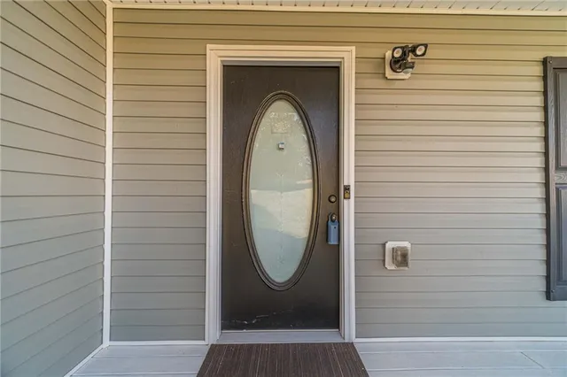 a view of a entryway door of the house