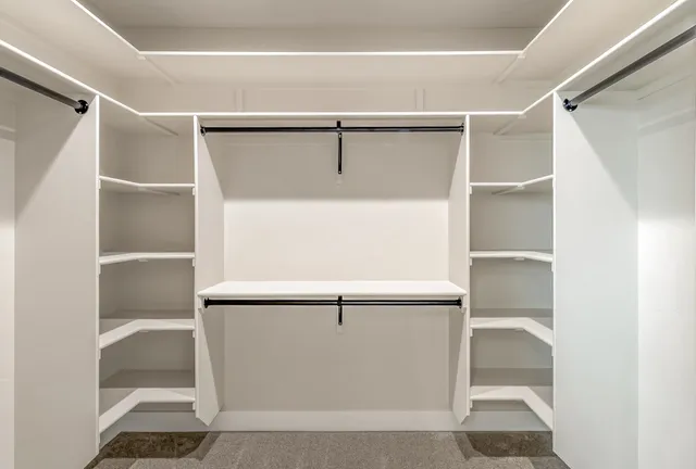 a close view of closet