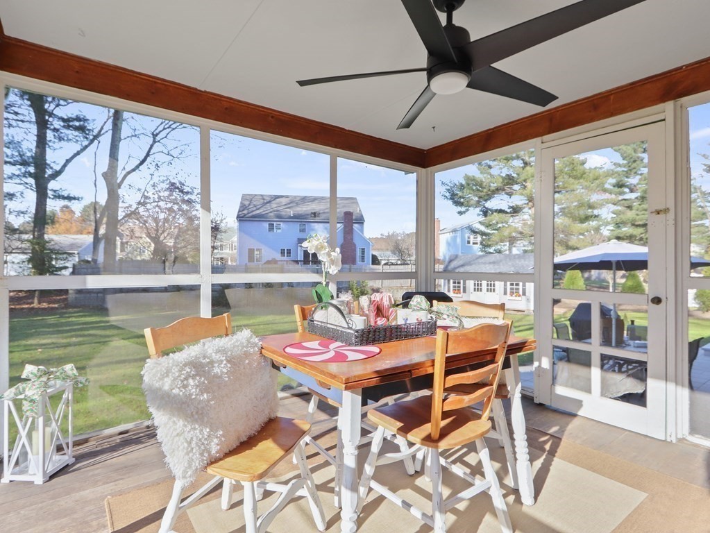 93 Meadowbrook Road Needham, MA 02492 - Photo 12 of 34 a dining room with furniture and a floor to ceiling window