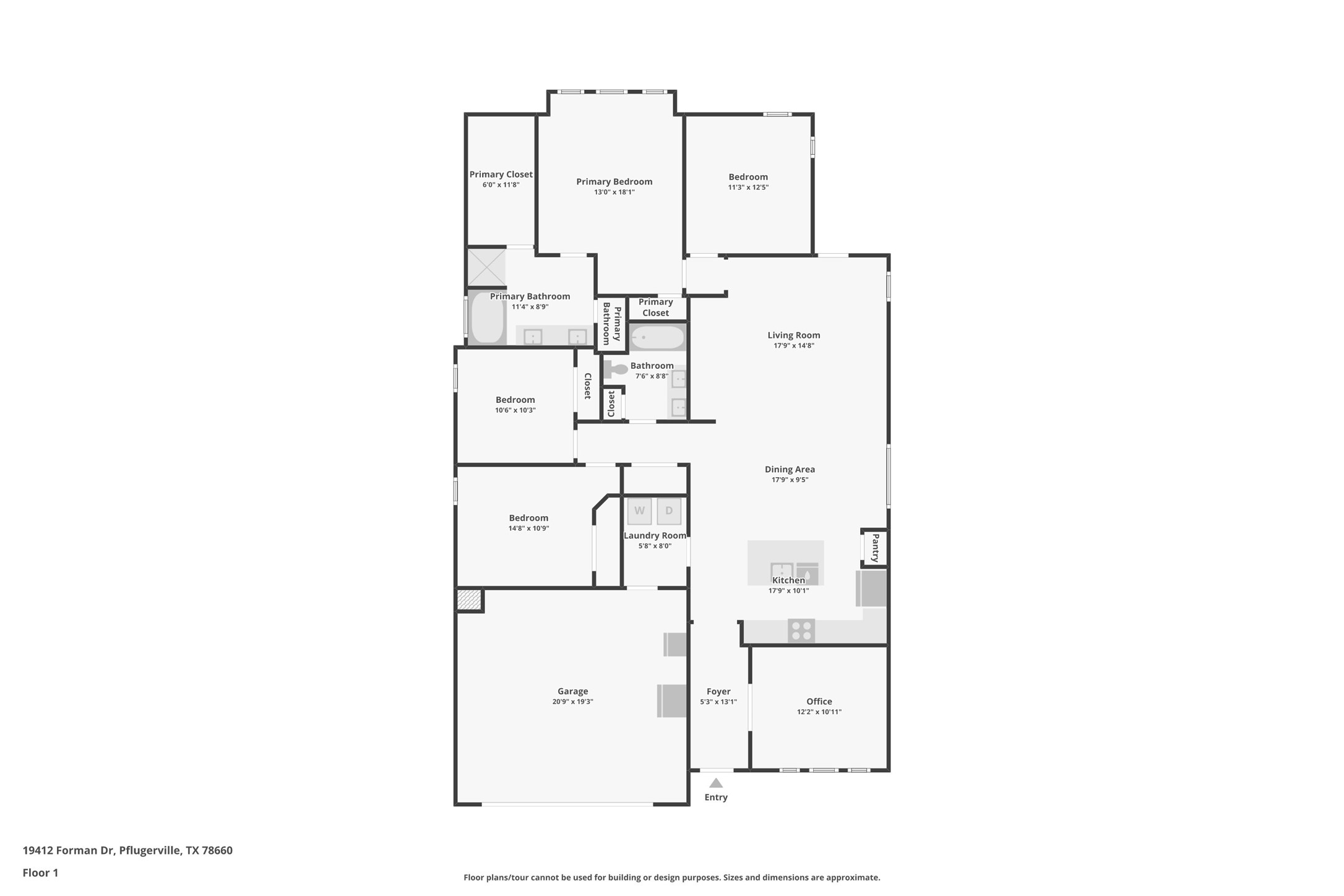 19412 Forman Drive Pflugerville, TX 78660 - Photo 33 of 34 Floor Plan