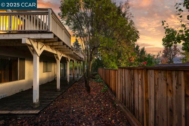 a view of backyard with green space