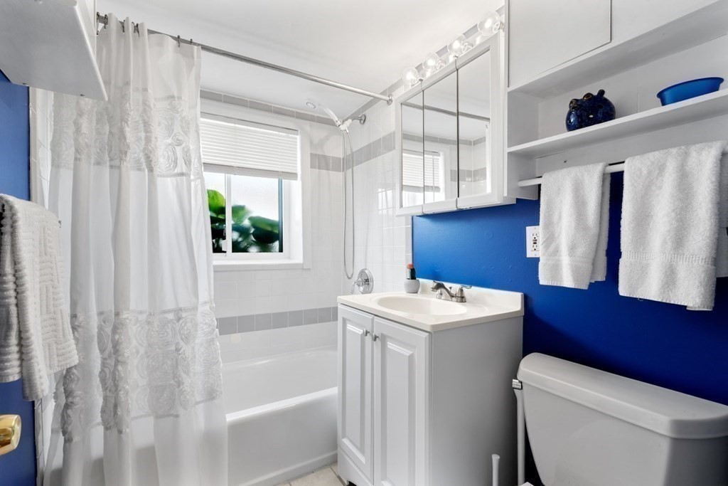 64 Bryon Road, Unit B641 Boston, MA 02467 - Photo 17 of 26 a bathroom with a sink a toilet and shower