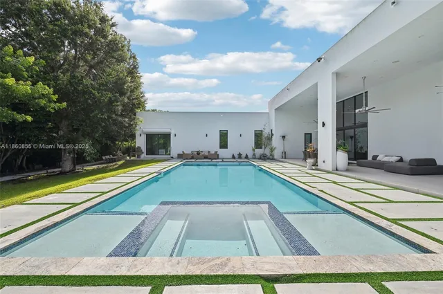 a view of a pathway both side of building