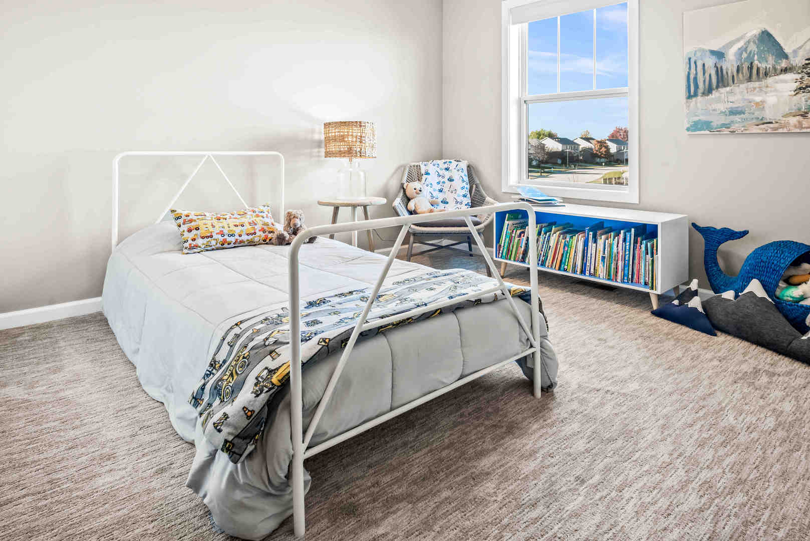 3615 Silverado Trail Normal, IL 61761 - Photo 24 of 37 a bed sitting in a bedroom next to a window with a bookshelf
