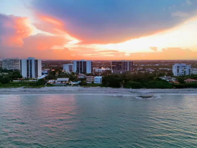 an aerial view of multiple house