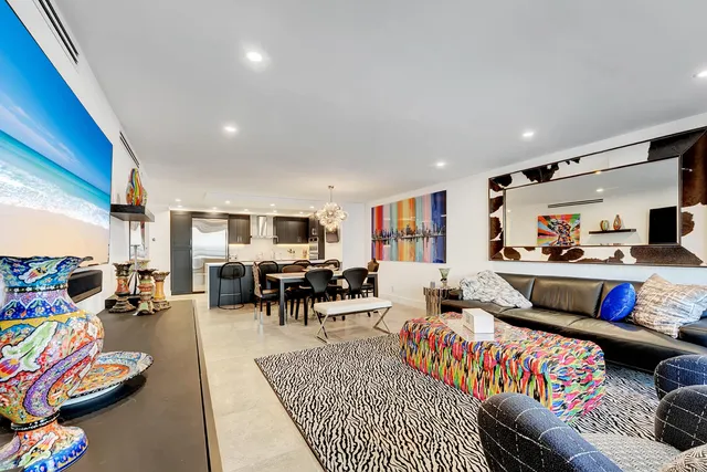 a living room with furniture and a couch