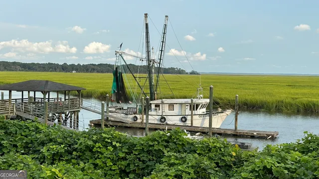 a view of a lake with a ocean view
