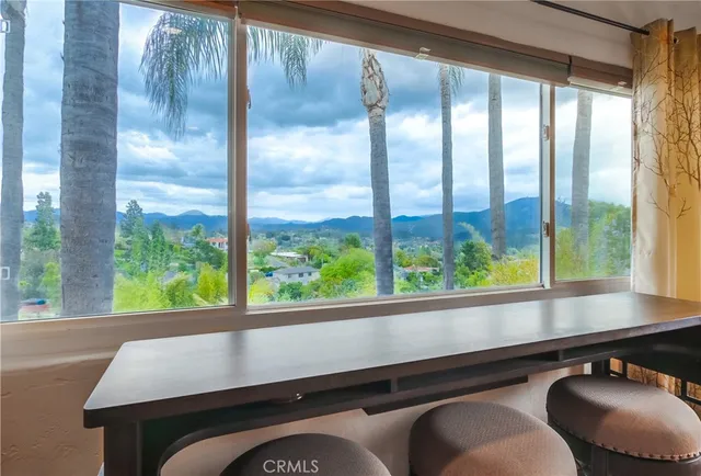 a room view with a large window