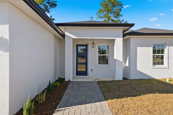 a front view of a house