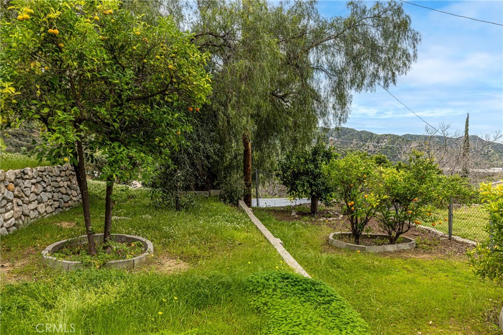7444 Tranquil Drive Tujunga, CA 91042 - Photo 28 of 34 a view of a garden with a fountain
