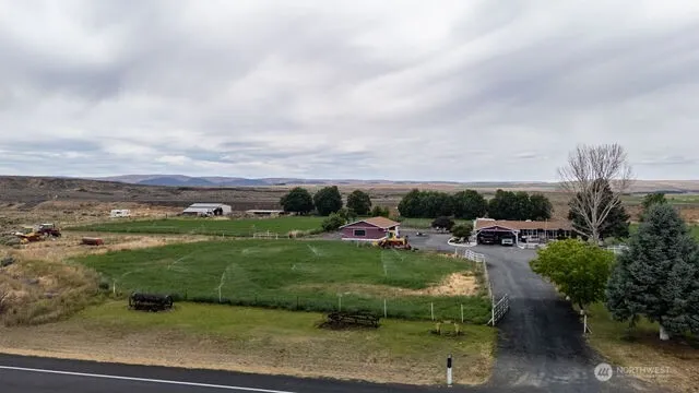 a view of a garden with an outdoor space