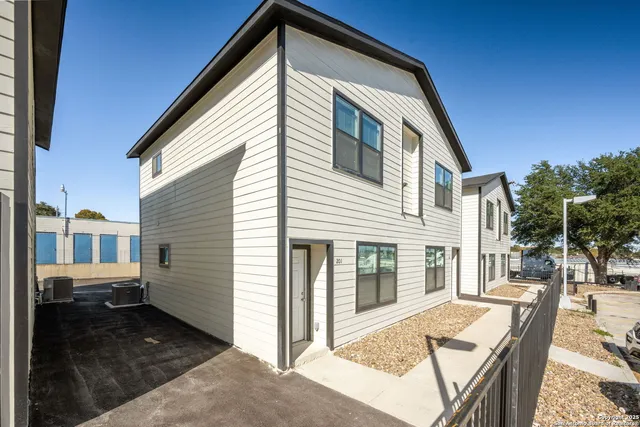 a view of backyard of house