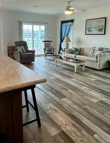 a bedroom with a bed and a table