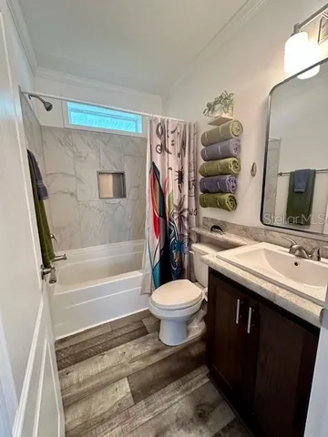 a bathroom with a toilet and a bathtub