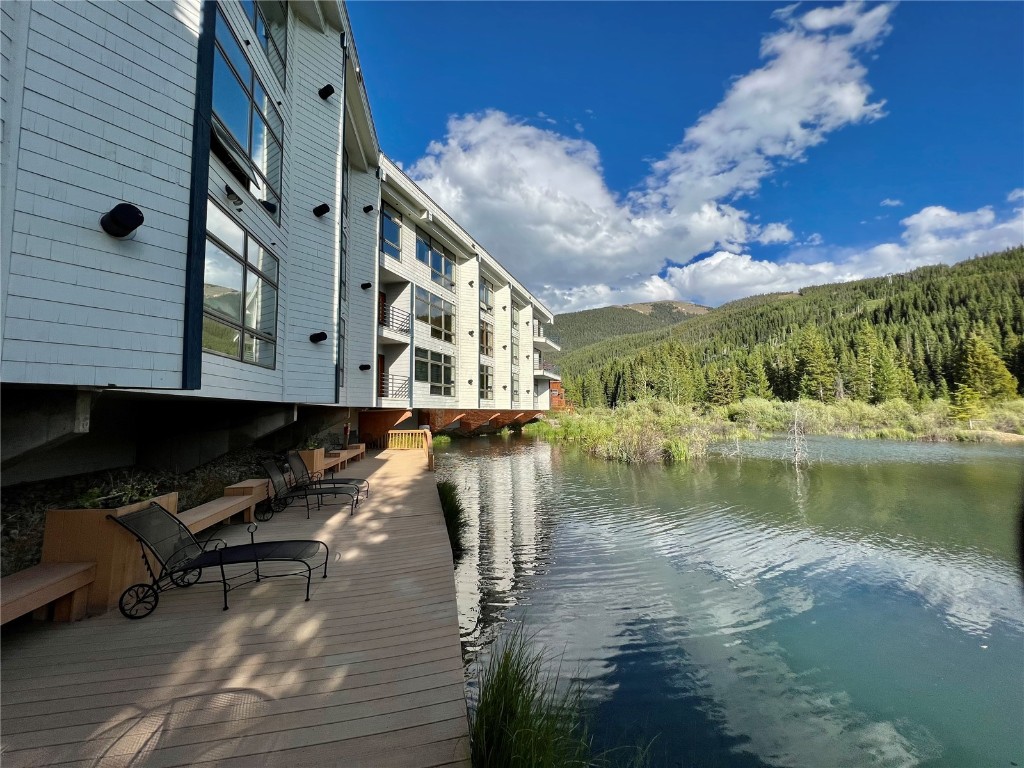 24 River Run Road, Unit 2911 Keystone, CO 80435 - Photo 21 of 24 a view of a lake with outside seating space