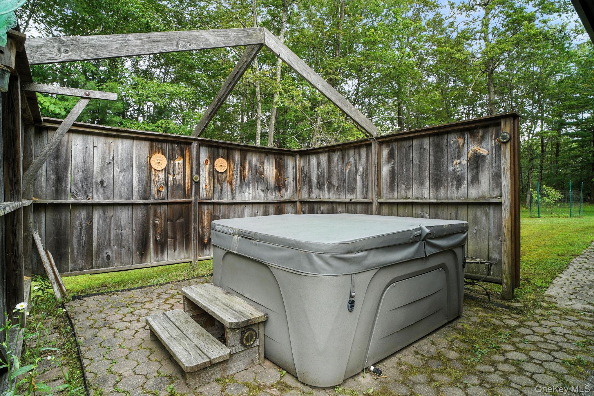 139 Renner Road Mountain Dale, NY 12763 - Photo 40 of 49 Hot Tub privately set behing fencing